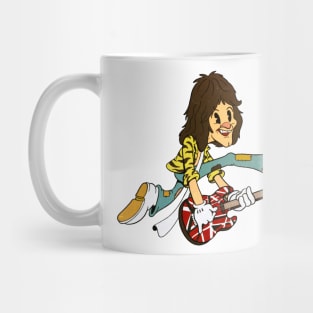 Eddie Van Halen 1930s rubberhose cuphead cartoon style Mug